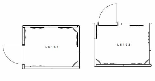 ヤマハ中古防音室AMCRE15NL 設置バリエーション